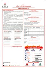 YANGIN - UYARI İKAZ - DEPREM  LEVHALARI
